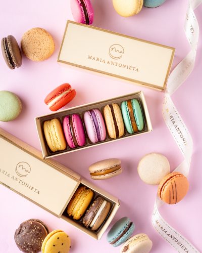 Box Clássica Bege - 5 macarons